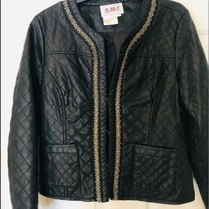 Black faux leather jacket
